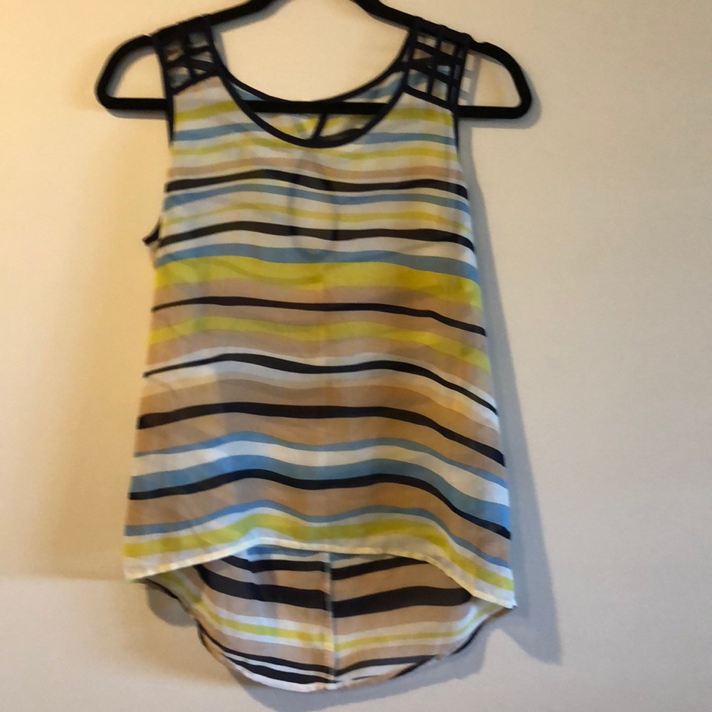 Striped high low tank